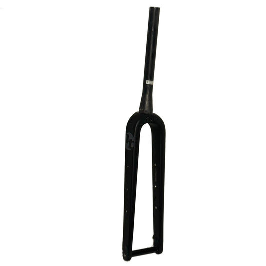 Tout Terrain Gravel Fork, black tapered carbon gravel fork with 12x100mm thru-axle, side view
